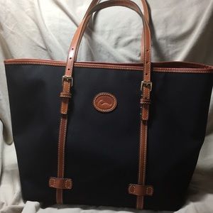 Dooney Bourke nylon east/west shopper  like new. Carried 1 week. Too large